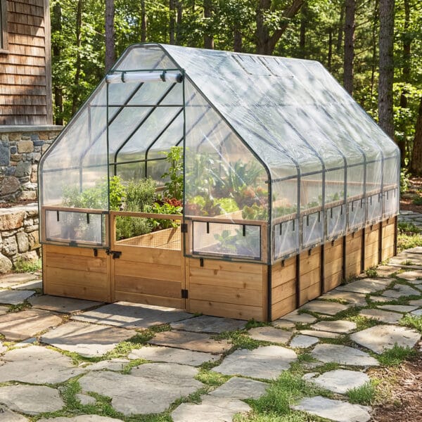 Raised Cedar Garden Bed | 8 ft × 12 ft 12 RB812ft Raised Garden Bed Greenhouse Cover Kit Outdoor Living Today Western Red Cedar Raised Garden Bed Kit 2