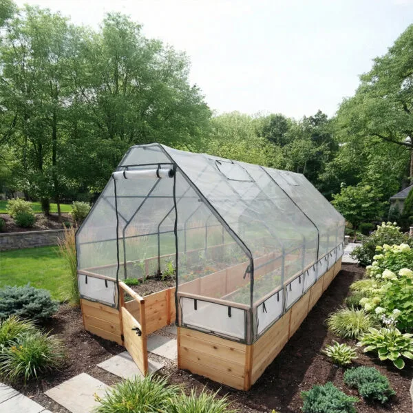 Raised Garden Bed 8x16 Western Red Cedar Gardening Greenhouse Kit Outdoor Living Today Raised Garden Bed 1