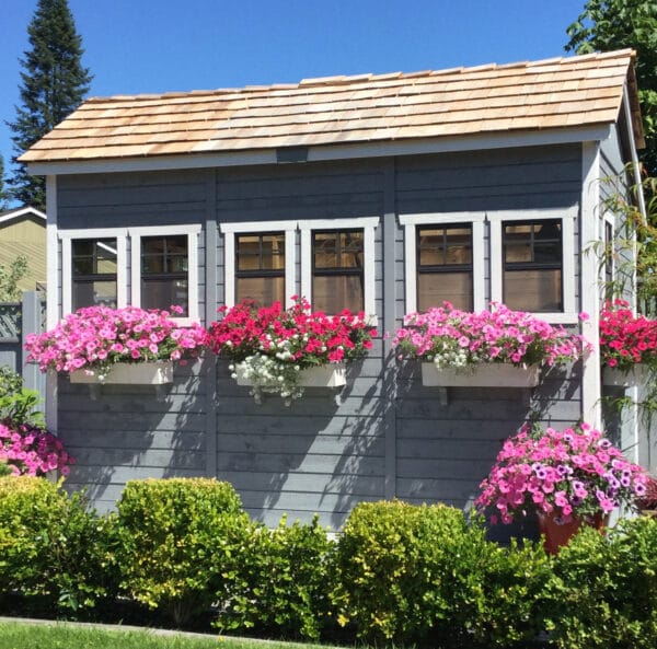 Western Red Cedar Flower Box – Rustic Wood Planter for Outdoors 2 cedar flowerbox 1