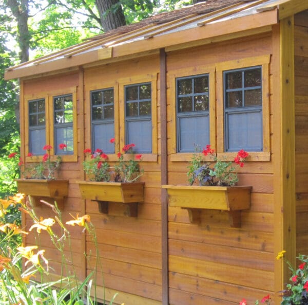 Western Red Cedar Flower Box – Rustic Wood Planter for Outdoors 3 cedar flowerbox 3