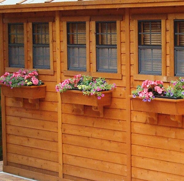 Western Red Cedar Flower Box – Rustic Wood Planter for Outdoors 4 cedar flowerbox 4