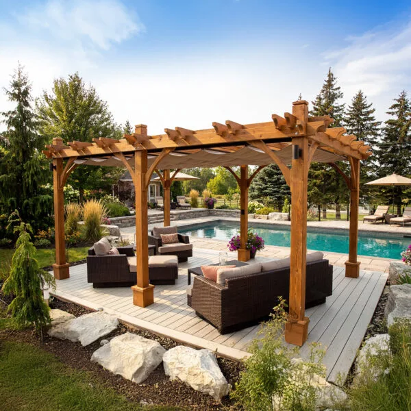 10x16 Breeze Pergola Kit Western Red Cedar Pergola Kit Outdoor Living Today Cedar Pergola 12