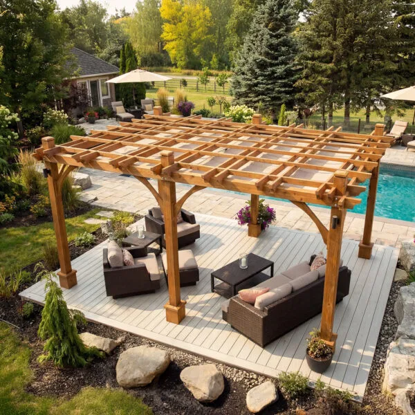 10x16 Breeze Pergola Kit Western Red Cedar Pergola Kit Outdoor Living Today Cedar Pergola 14