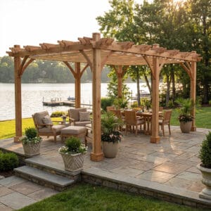 Western Red Cedar Pergola & Canopy – Outdoor Shade & Patio Living Kit