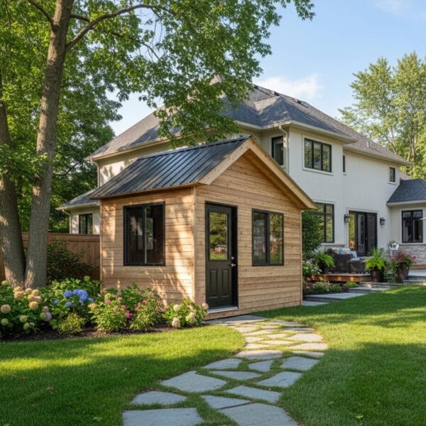 Saltbox 12x6 Studio Single Door Metal roof Western Red Cedar Shed outdoor living today