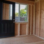Interior of a modern wooden shed