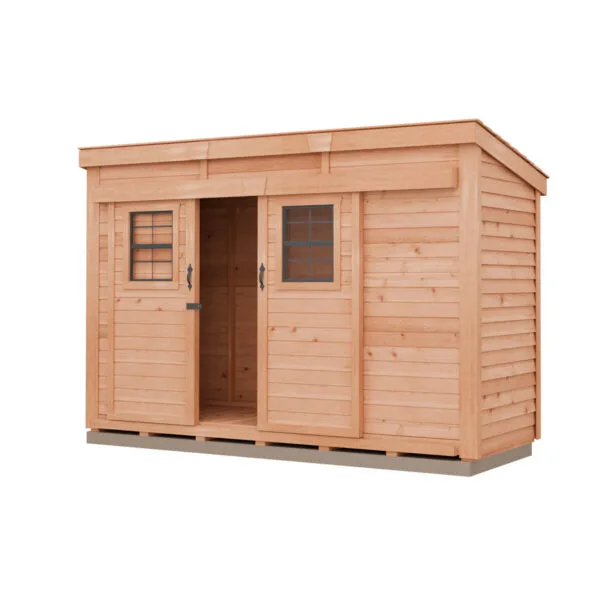 Organize with the 12x4 Low Back Slider Storage Shed