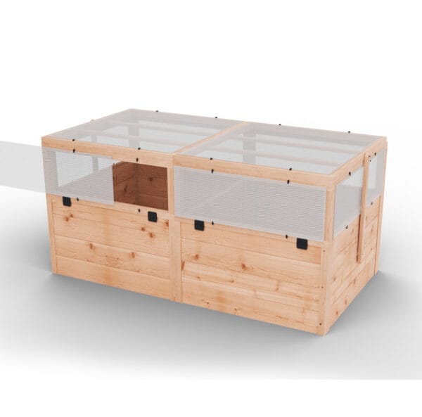 Polygal Greenhouse Panels – 6×3 Raised Garden Bed 2 rb63po cedar olt render