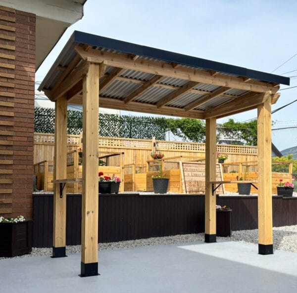 8x5 – Western Red Cedar – Grill Gazebo – Outdoor BBQ Shelter with Shelves 9 Wooden gazebo with metal roof