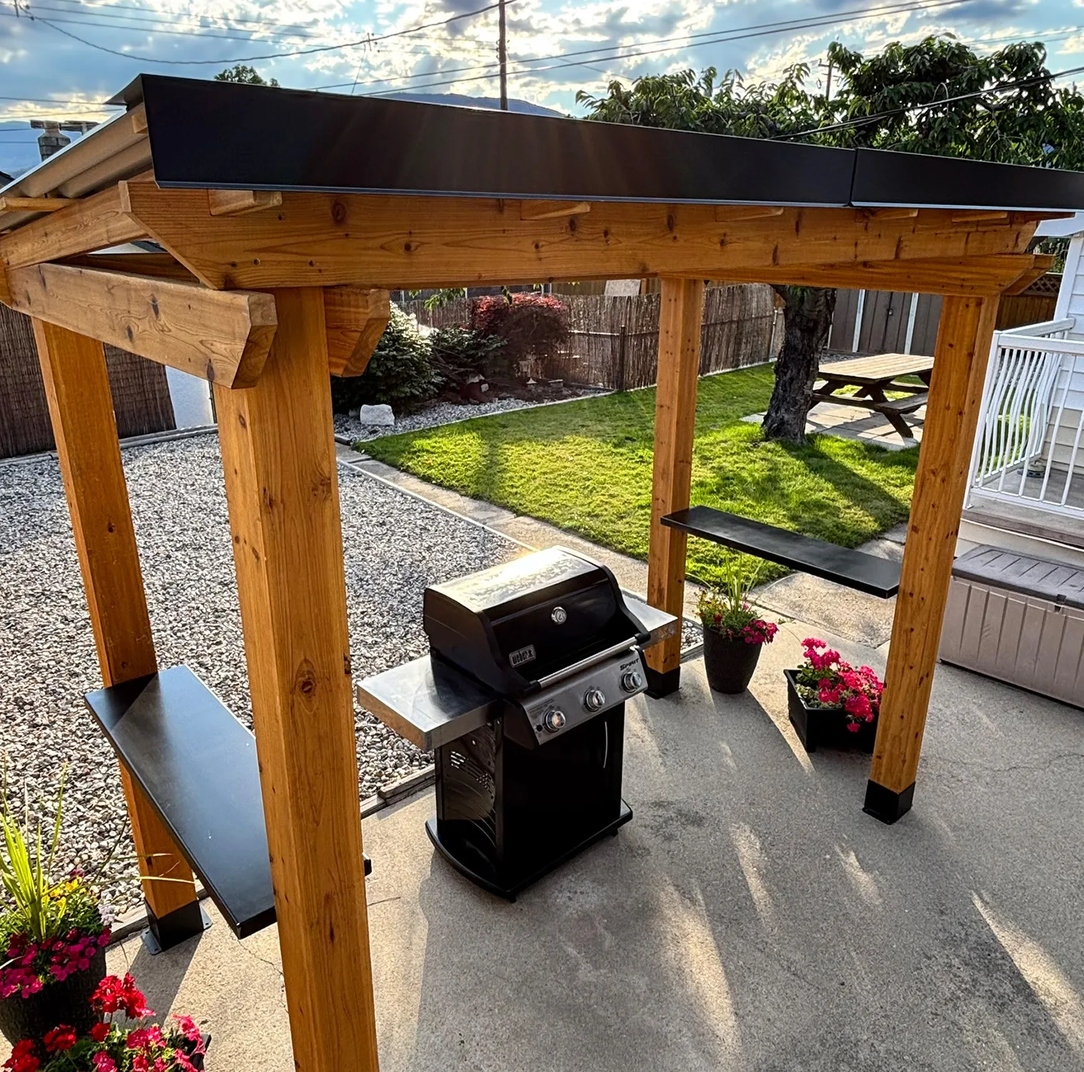 BBQ Shelter Grill Gazebo Western Red Cedar Outdoor Living Today 15 Outdoor grill under wooden gazebo