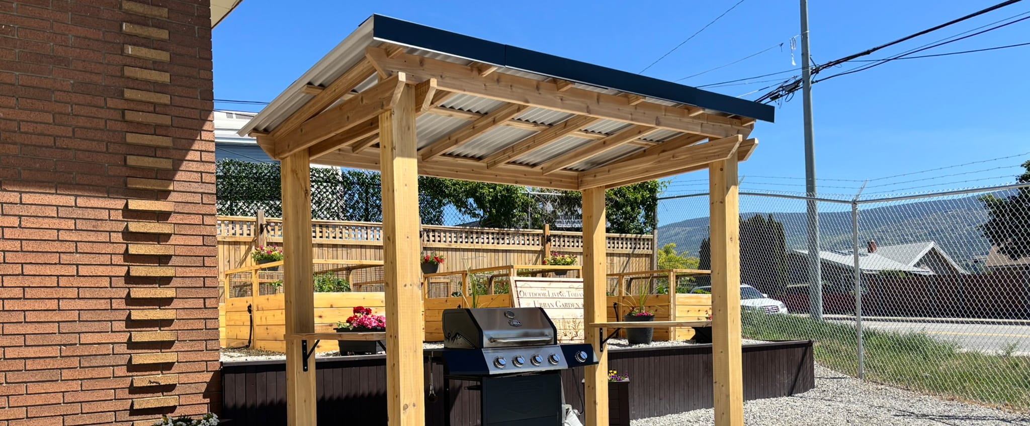 BBQ Shelter Grill Gazebo Western Red Cedar Outdoor Living Today Banner 4