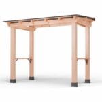 Wooden outdoor shelter with roof