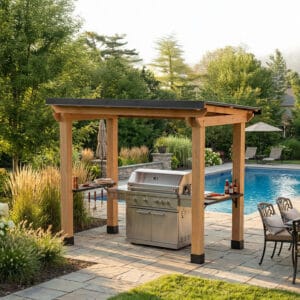 Grill Gazebo Western Red Cedar Side Door Shed Kit Outdoor Living Today 3