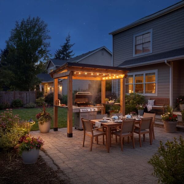 Grill Gazebo Western Red Cedar Side Door Shed Kit Outdoor Living Today 60