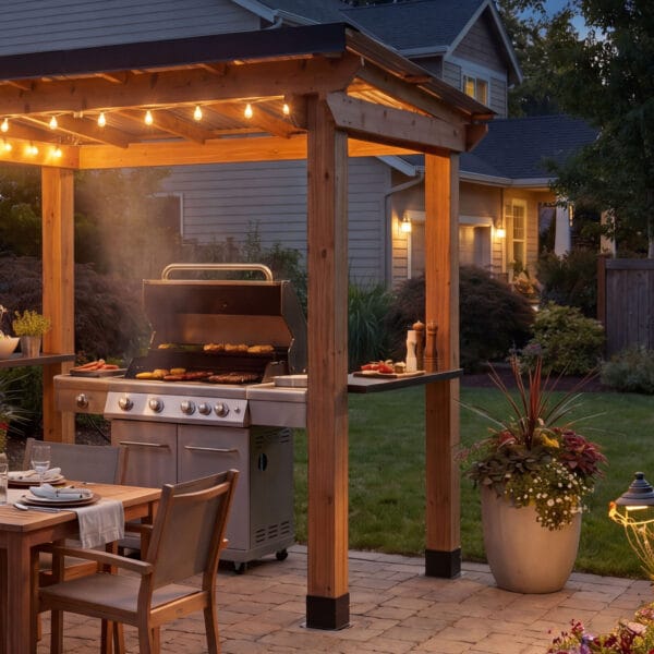 Grill Gazebo Western Red Cedar Side Door Shed Kit Outdoor Living Today 61