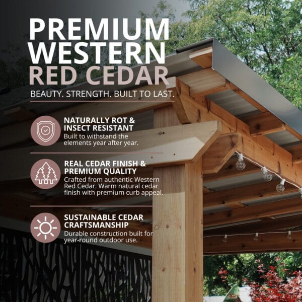 Grill Gazebo Western Red Cedar Side Door Shed Kit Outdoor Living Today 68