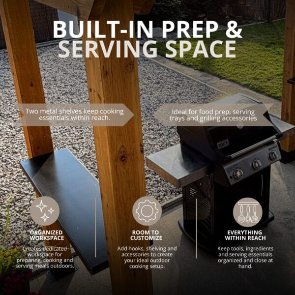 Grill Gazebo Western Red Cedar Side Door Shed Kit Outdoor Living Today 70