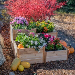 3.5×4 Corner Tiered Raised Garden Bed – DIY Kit