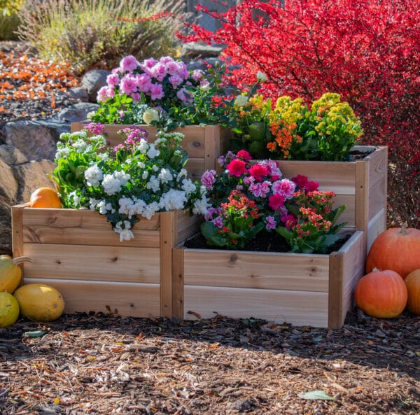 3.5×4 Corner Tiered Raised Garden Bed – DIY Kit 12 3.5×4 Tiered Raised Garden Bed – Western Red Cedar Corner Kit 4