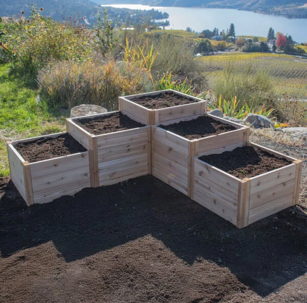 5.5×2 Tiered L Shaped Garden Bed – Western Red Cedar Kit 11