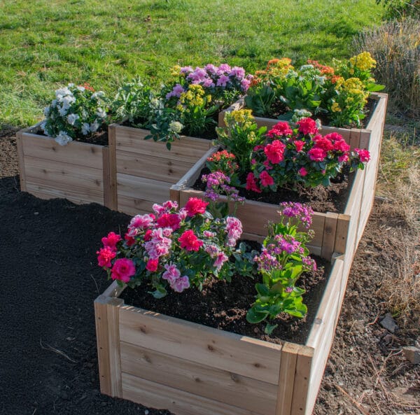 5.5×2 L-Shaped Tiered Raised Garden Bed – DIY Kit 11 5.5×2 Tiered L Shaped Garden Bed – Western Red Cedar Kit 3