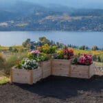 Cedar Tiered Garden Beds on a mountain side