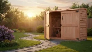 Oscar 63 Western Red Cedar Bike and Waste management shed Outdoor Living Today 5