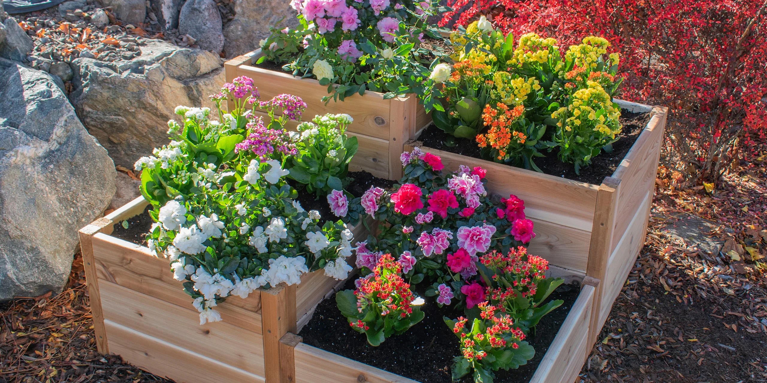 3.5×4 Tiered Raised Garden Bed – Western Red Cedar Corner Kit banner 2 .jpg