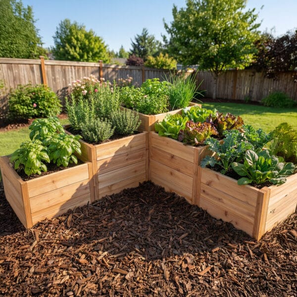 5.5×2 L Shaped Tiered – DIY Kit Western Red Cedar Gardening Outdoor Living Today Raised Garden Bed 10