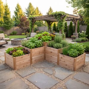 Tiered Cedar L-Shaped Garden Bed | 5.5 ft × 2 ft