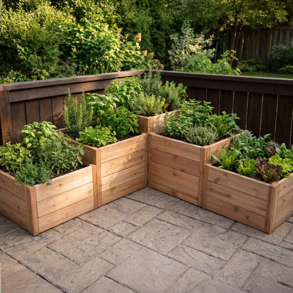5.5×2 Tiered L Shaped Garden Bed – Western Red Cedar Kit 50