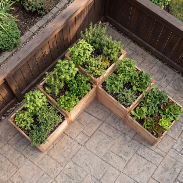 5.5×2 Tiered L Shaped Garden Bed – Western Red Cedar Kit 51