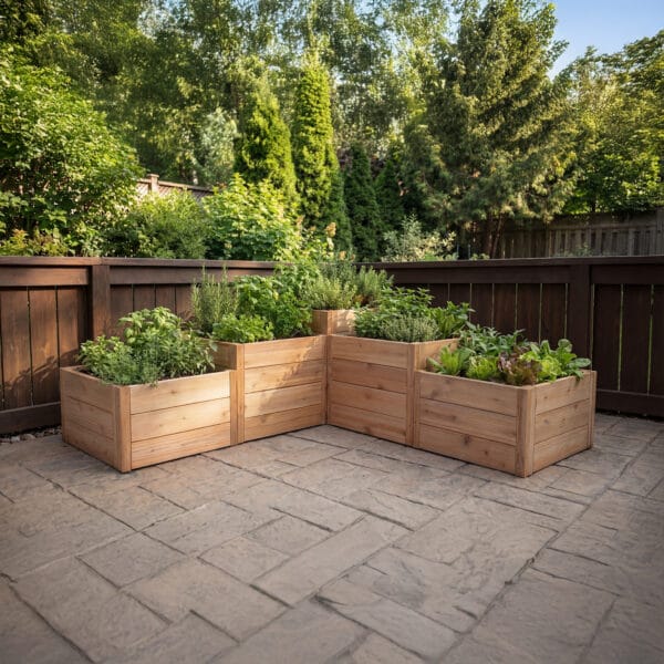 5.5×2 Tiered L Shaped Garden Bed – Western Red Cedar Kit 53