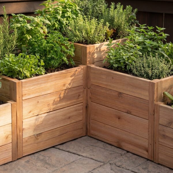 5.5×2 Tiered L Shaped Garden Bed – Western Red Cedar Kit 54