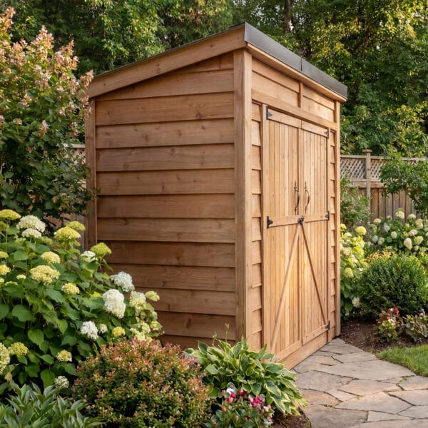8×4 Cedar Shed - SpaceSaver Double Door – Lean-To Storage Kit 11 Garden Saver Space Saver 8x4 ft Cedar Shed Double Door Outdoor Living Today Western Red Cedar Shed 13