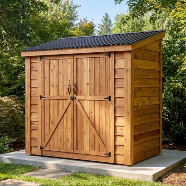 8×4 Cedar Shed - SpaceSaver Double Door – Lean-To Storage Kit 14 Space Saver 8x4 Double Door Shed Kit Outdoor Living Today Western Red Cedar Shed Kit 35