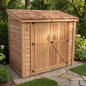 8×4 Cedar Shed - SpaceSaver Double Door – Lean-To Storage Kit