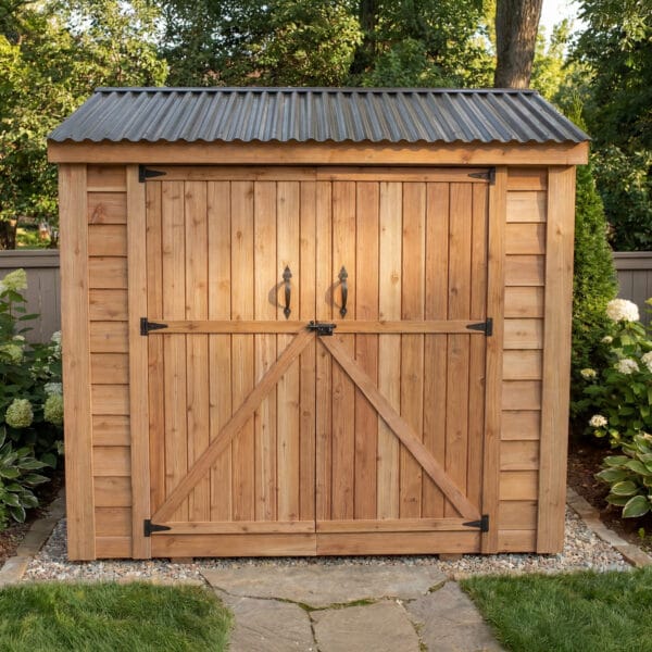 8×4 Cedar Shed - SpaceSaver Double Door – Lean-To Storage Kit 9 Space Saver 8x4 Double Door Shed Kit Outdoor Living Today Western Red Cedar Shed Kit 40