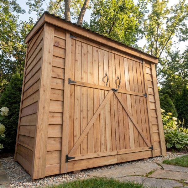 8×4 Cedar Shed - SpaceSaver Double Door – Lean-To Storage Kit 16 Space Saver 8x4 Double Door Shed Kit Outdoor Living Today Western Red Cedar Shed Kit 44