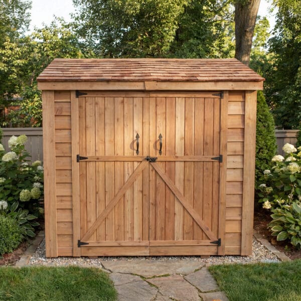 8×4 Cedar Shed - SpaceSaver Double Door – Lean-To Storage Kit 15 Space Saver 8x4 Double Door Shed Kit Outdoor Living Today Western Red Cedar Shed Kit 49