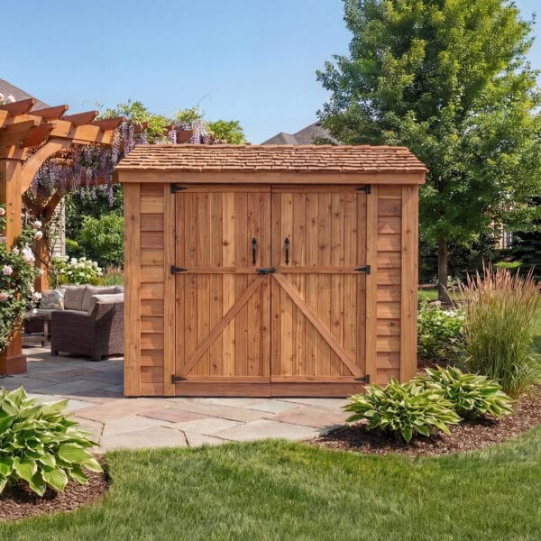Space Saver 8x4 Double Door Shed Kit Outdoor Living Today Western Red Cedar Shed Kit 9