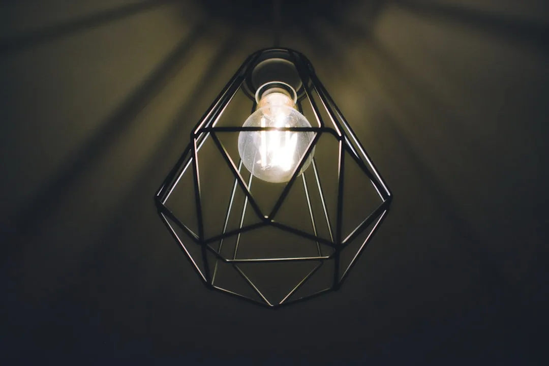 a light bulb in a glass container