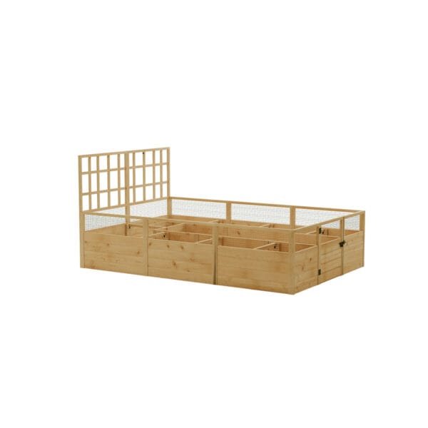 8ft Western Red Cedar Lattice Lattice Option for Raised Garden Bed Kit Outdoor Living Today Cedar 8x16 Raised Bed