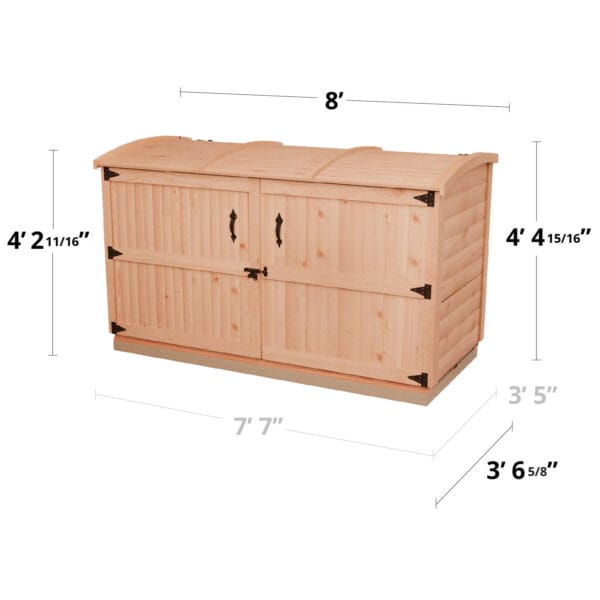 8x3 Oscar Storage Shed western red cedar shed outdoor living today cedar shed kit