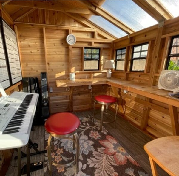 L-Shaped Cedar Workbench – Western Red Cedar 8 L Shaped Cedar Shed Workbench 7