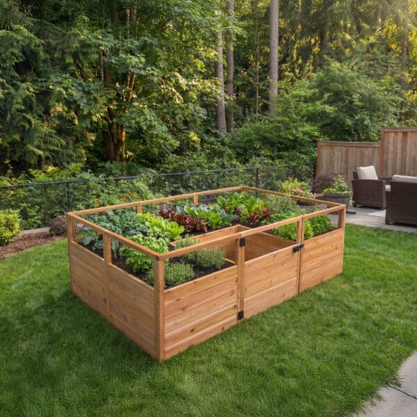 Raised Garden Bed 8x5 Western Red Cedar Gardening Kit Outdoor Living Today Raised Garden Bed 1