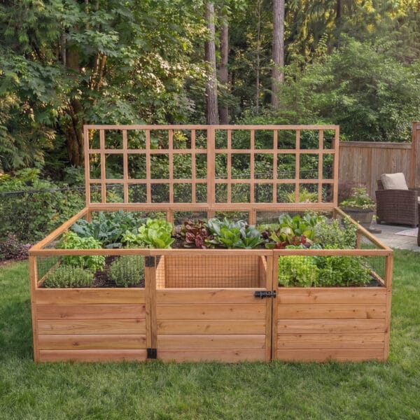 Raised Garden Bed 8x5 Western Red Cedar Gardening Kit Outdoor Living Today Raised Garden Bed 12