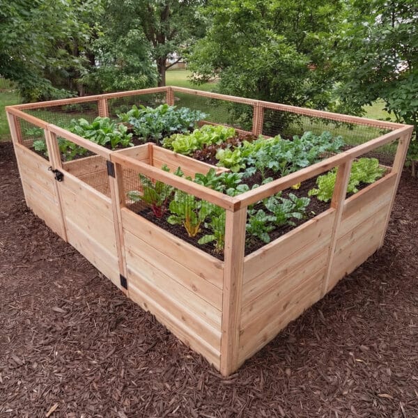 Raised Cedar Garden Bed | 8 ft × 5 ft 4 Raised Garden Bed 8x5 Western Red Cedar Gardening Kit Outdoor Living Today Raised Garden Bed 30 1