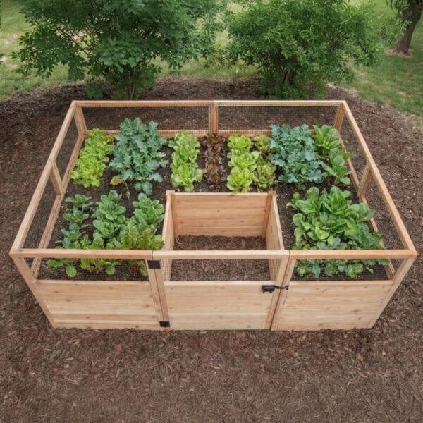 Raised Cedar Garden Bed | 8 ft × 5 ft 2 Raised Garden Bed 8x5 Western Red Cedar Gardening Kit Outdoor Living Today Raised Garden Bed 33