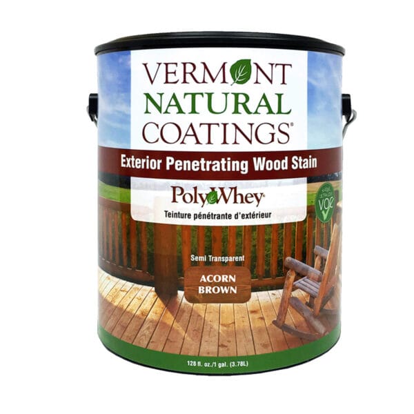 Exterior Wood Stain - PolyWhey® Vermont Natural Coating 4 Acorn Brown